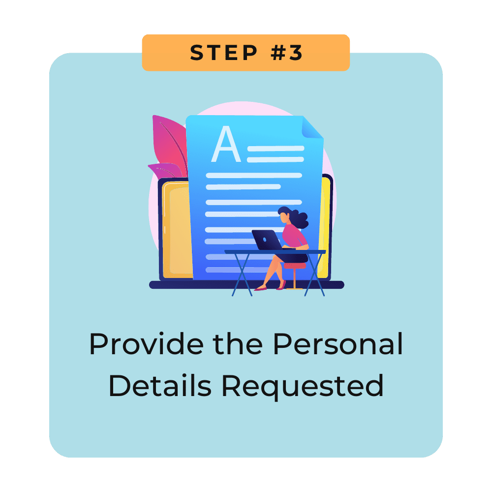 Step 3 Provide Personal Details